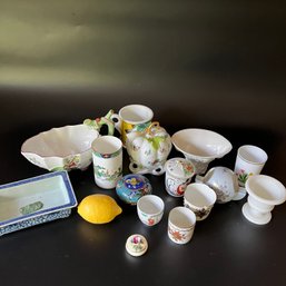 A Collection Of Assorted Porcelain And Glass Tabletop Items