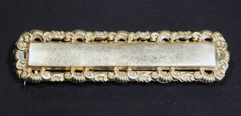 Large Early Victorian Gold Filled Buckle Brooch