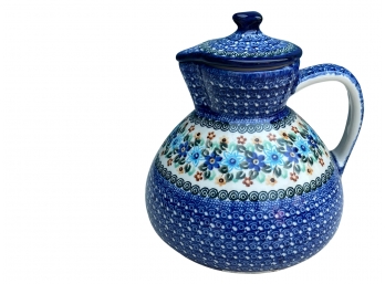 Handmade Polish Pottery UNIKAT Teapot Signed