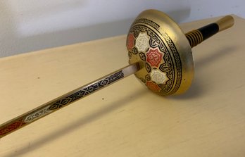 Vintage Old Spain Fencing Sword Damascene (J)