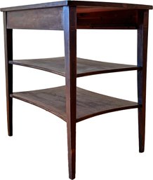 A Mid Century Mahogany Three Tiered Side Table - AS IS