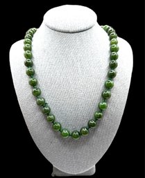 Gorgeous Vintage Jade Jadeite Hard Stone Beaded Necklace