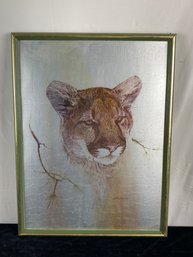 Vintage Phil Prentice Idaho Cougar Signed 1974