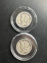 2 Mercury Dimes 1934, 1934-D