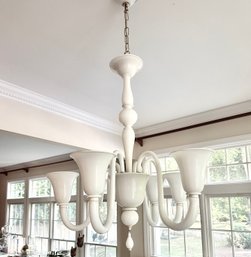 Hand Made Italian Murano Glass Six Arm Chandelier (1 Of 2)