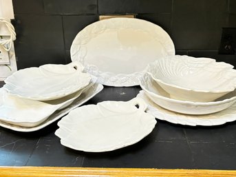 Large Italian Ceramic Serving Bowls And Platters From Bonwit Teller - Great For Catering Or Parties!