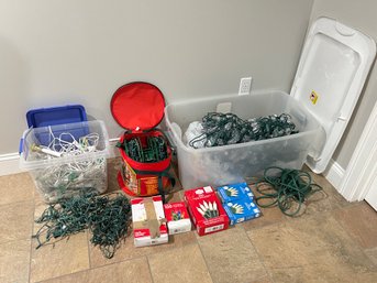 Large Lot Of Christmas Lights