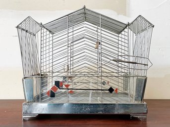 Vintage Art Deco / Mid-century Style Bird Cage