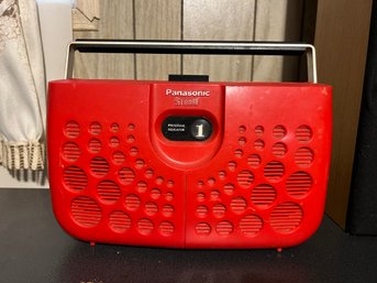 Red Panasonic 8-Track Stereo Player