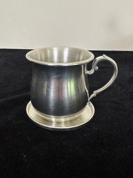 Pewter Cup & Saucer