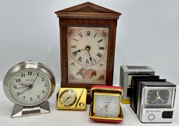 Clocks, Some Vintage By Liverpool, Swania, New In Box Crystron & More