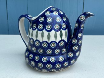 Handmade Polish Pottery Water Pitcher