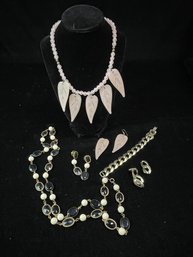 Beaded And Leaf Statement Jewelry