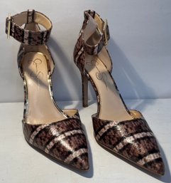 Jessica Simpson Snake Print Stilettos - Size 9.5