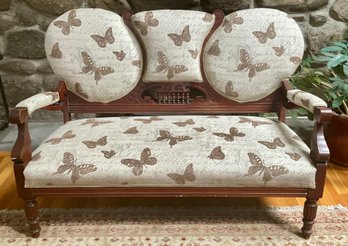 One Of A Kind Custom Upholstered Butterfly Bench