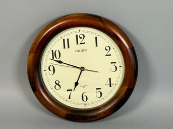 Wooden Seiko Wall Clock