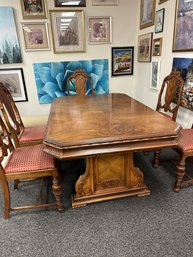 Antique Dining Table And 6 Chairs