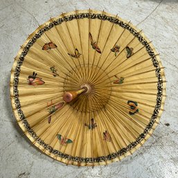Beautiful Vintage Parasol With Butterflies