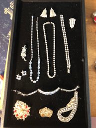 Beautiful Vintage/antique Rhinestone Jewelry.  Lot 6B