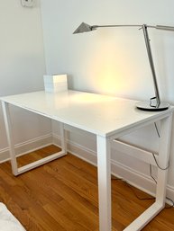 West Elm Girls Desk & Chrome Lamp