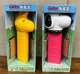 2 Giant Snoopy And Woodstock Pez Dispensers