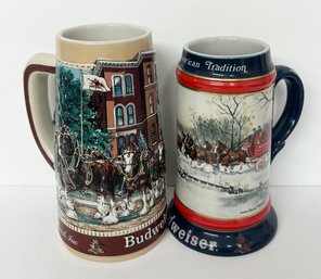 2 Budweiser Steins