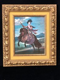 Framed Print Of Equestrian Portrait Of Prince Balthasar