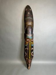 3 Foot Tall Heavy Ceramic Tribal Mask