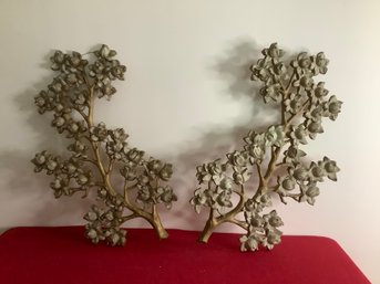 MCM Pair Of Wall Hanging Floral Branches