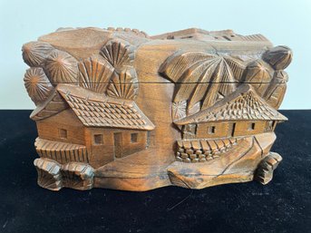 Vintage Honduran Hand Carved Humidor Box