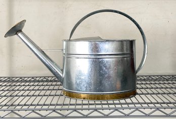 Galvanized Tin And Brass Watering Can