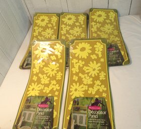 Vintage Rubbermaid Flower Power Hippie Decorator Panels Yellow