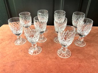 Ten Waterford Sherry Glasses