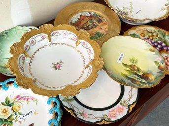 Box Of Lovely Decorative Plates, Havilland, R.C. Claire And Limoges