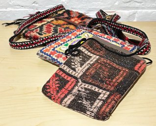 A Trio Of Woven And Beaded Bags