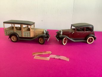 Vintage Car Models Lot Set Of 2
