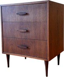 A Vintage Mid Century Mahogany Veneer Nightstand, C. 1960's.