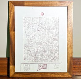 A Framed Map Of Lichfield County, CT