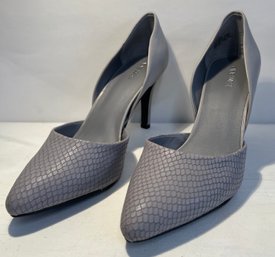 Nine West Grey Leather Stilettos - Size 10