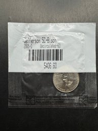 2005-D Uncirculated Jefferson Bison Nickel In Littleton Package