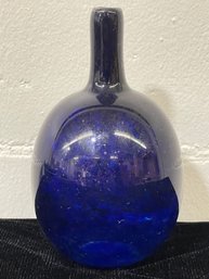 Cobalt Blue Art Glass Vase