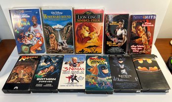 11 VHS Tapes Including Disney
