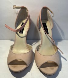 Steve Madden Light Pink Suede Wedges - Size 10