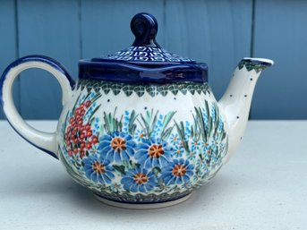 Polish Pottery Teapot UNIKAT Signed