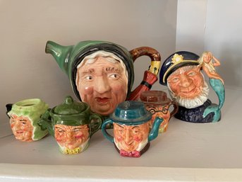 Royal Doulton, Artone And More. Toby Mug And Miniature Pitchers.