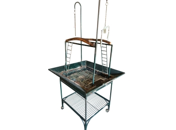 Metal Bird Stand With Climbing Ladders And Perch Posts