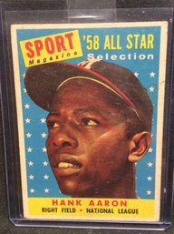 1959 Topps Hank Aaron All Star Card - M