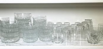 A Large Assortment Glassware