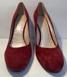 Nine West Red Suede Wedges - Size 9.5