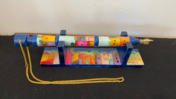 Hand Painted Yad Torah Pointer On Stand